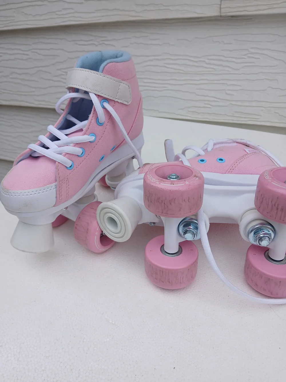 Kids Pink Roller Skates with Adjustable Straps